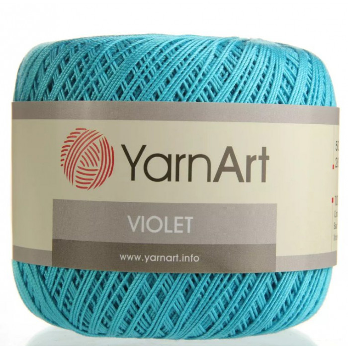 0008 Пряжа Violet 50гр - 282м (Темно-блакитний) YarnArt