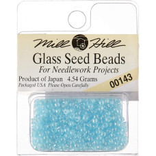 00143 Бісер 11/0 (2,2 мм) Glass Seed Beads Mill Hill, 4,54 г, Robin Egg Blue