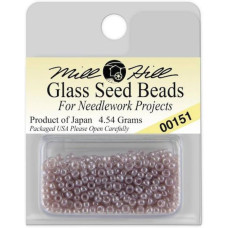 00151 Бісер 11/0 (2,2 мм) Glass Seed Beads Mill Hill, 4,54 г, Ash Mauve