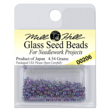 00206 Бісер 11/0 (2,2 мм) Glass Seed Beads Mill Hill, 4,54 г, Violet