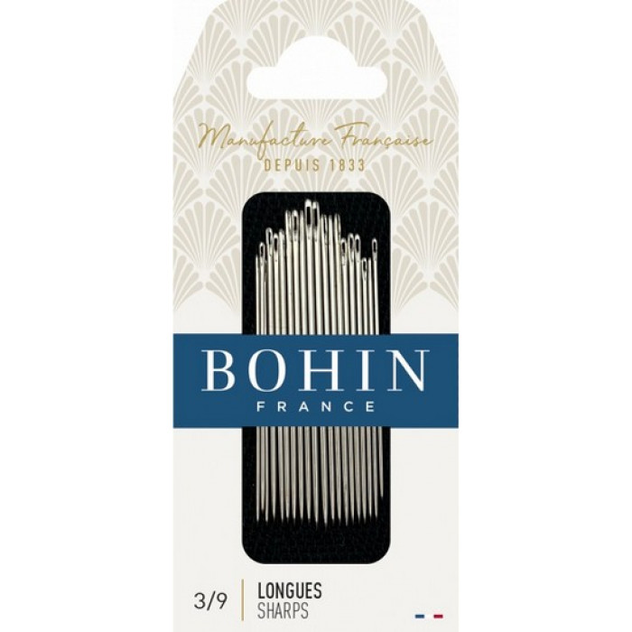 00268 Голки для шиття з маленьким вушком Sharp №3/9. Bohin (Франція)
