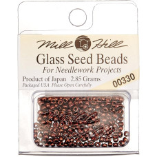 00330 Бісер 11/0 (2,2 мм) Glass Seed Beads Mill Hill, 4,54 г, Copper