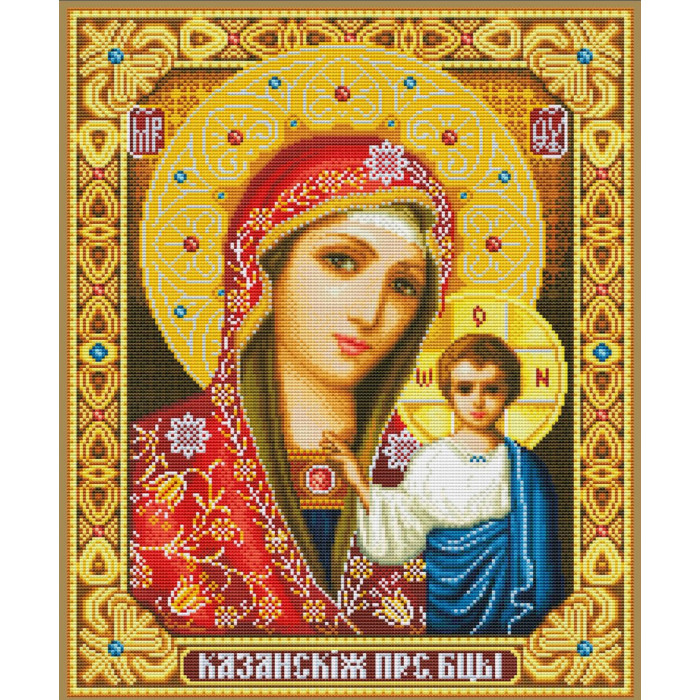 005 SM-N Казанська Ікона Божої Матері. 28х35 см. Світ можливостей. Набір для вишивки хрестиком на Aida 16