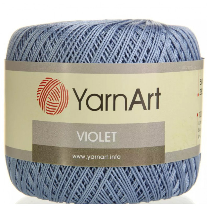 0058 Пряжа Violet 50гр - 282м (Темно-блакитний) YarnArt(Знятий з виробництва)