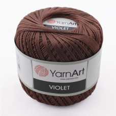 0077 Пряжа Violet 50гр - 282м (Коричневий) YarnArt