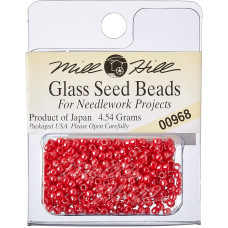 00968 Бісер 11/0 (2,2 мм) Glass Seed Beads Mill Hill, 4,54 г, Red