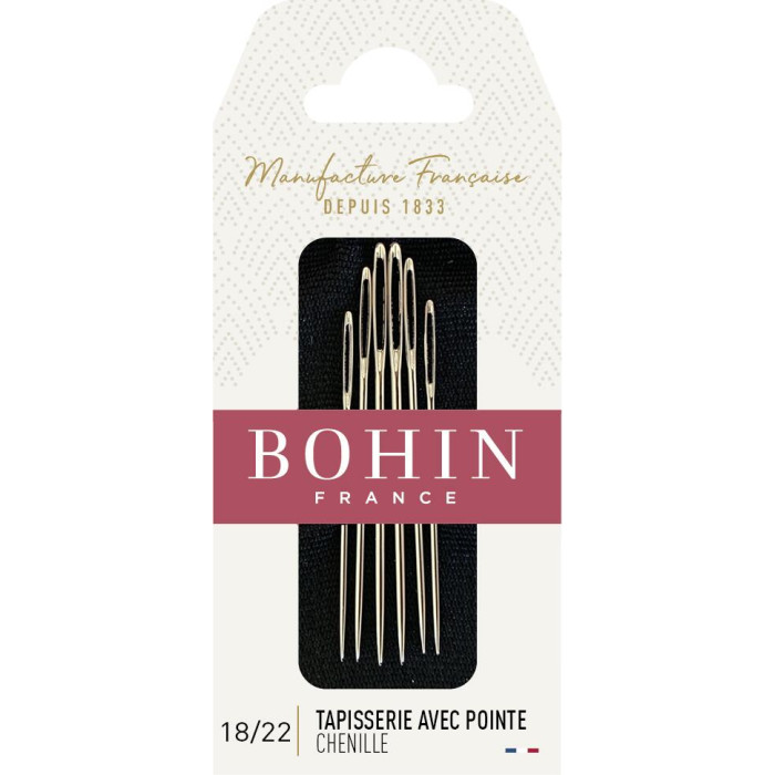 00978 Bohin Набір голок для вишивки з великим вушком №18/22 - 6 шт