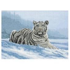 01011 Anchor Набір для вишивки рахунковим хрестиком - Siberian Tiger 30x40 см, Aida 16