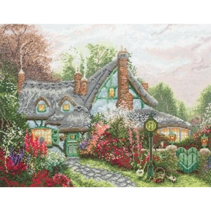 01081 Anchor Набір для вишивки рахунковим хрестиком - Sweetheart Cottage 25x33 см, Aida 18