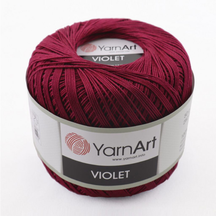 0112 Пряжа Violet 50гр - 282м (Бордовий) YarnArt