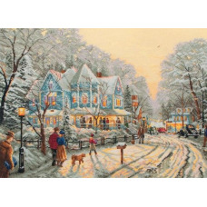 01131 Anchor Набір для вишивки рахунковим хрестиком - Прийдешнє свято A Holiday Gathering 35x45 см, Aida 16