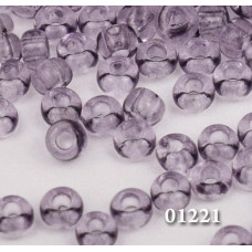 01221 10/0 чеський бісер Preciosa, 50 г, сіро-фіолетовий, кристальний сольгель