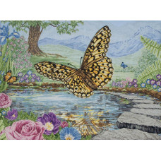01232 Anchor Набір для вишивки рахунковим хрестиком - 3D Метелик 3D Butterfly 45x60 см, Aida 18