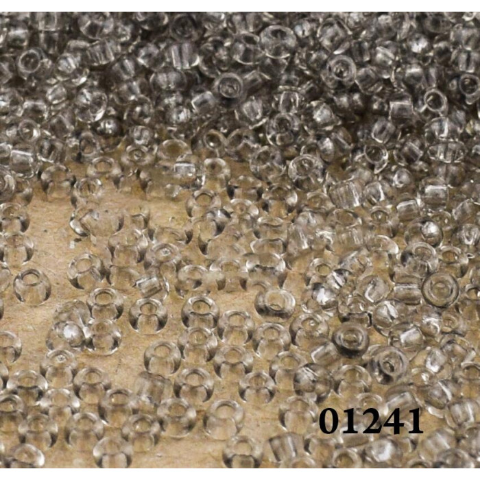 01241 10/0 чеський бісер Preciosa, 5 г, сірий, кристальний сольгель