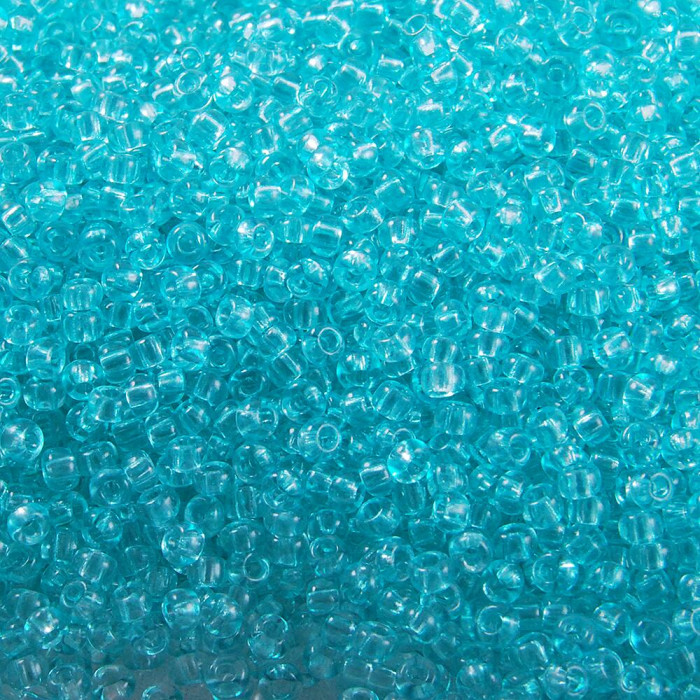 01265 10/0 чеський бісер Preciosa, 5 г, блакитний, кристальний сольгель