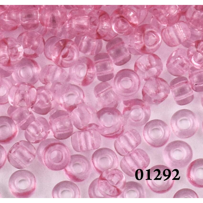 01292 10/0 чеський бісер Preciosa, 5 г, рожевий, кристальний сольгель
