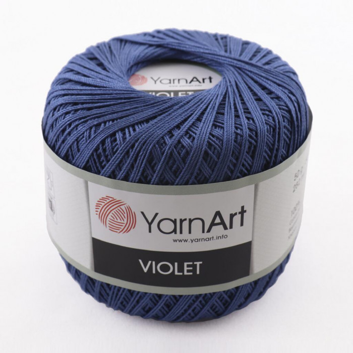 0154 Пряжа Violet 50гр - 282м (Темно-синій) YarnArt