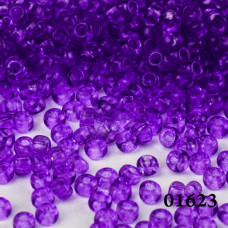 01623 10/0 чеський бісер Preciosa, 5 г, фіолетовий, кристальний сольгель