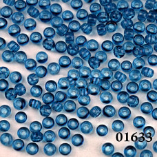 01633 10/0 чеський бісер Preciosa, 5 г, синiй, кристальний сольгель