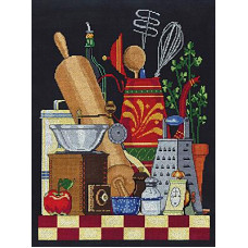 017-0105 Janlynn Набір для вишивки рахунковим хрестиком - Кухонний натюрморт 28x35 см, Aida14