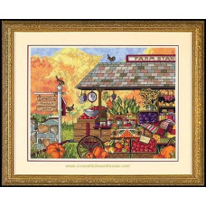 017-0111 Janlynn Набір для вишивки рахунковим хрестиком - Фермерський стенд округа Бак 40x30 см, Aida 14