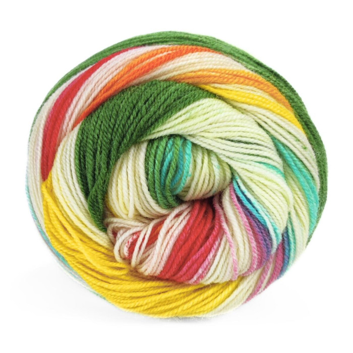 02 Пряжа Laines du Nord Art Sock, 100г - 420м, мультіколор, 75% вовна, 25% нейлон