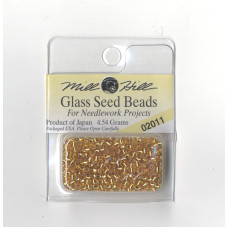 02011 Бісер 11/0 (2,2 мм) Glass Seed Beads Mill Hill, 4,54 г, Victorian Gold