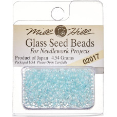 02017 Бісер 11/0 (2,2 мм) Glass Seed Beads Mill Hill, 4,54 г, Crystal Aqua