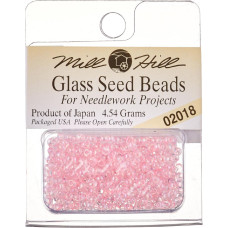 02018 Бісер 11/0 (2,2 мм) Glass Seed Beads Mill Hill, 4,54 г, Crystal Pink