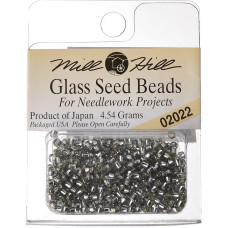 02022 Бісер 11/0 (2,2 мм) Mill Hill Glass Seed Beads 4,54 г, Silver