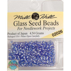 02026 Бісер 11/0 (2,2 мм) Mill Hill Glass Seed Beads 4,54 г, Crystal Blue