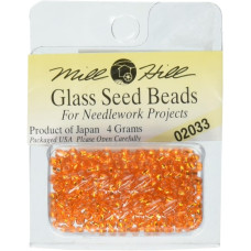 02033 Бісер 11/0 (2,2 мм) Mill Hill Glass Seed Beads 4,54 г, Brilliant Orange