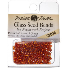 02034 Бісер 11/0 (2,2 мм) Glass Seed Beads Mill Hill, 4,54 г, Autumn Flame