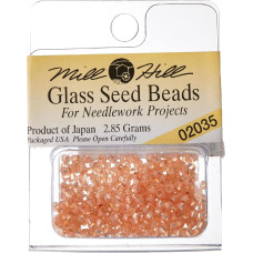 02035 Бісер 11/0 (2,2 мм) Mill Hill Glass Seed Beads 4,54 г, Shim. Apricot