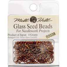 02038 Бісер 11/0 (2,2 мм) Glass Seed Beads Mill Hill, 4,54 г, Brilliant Copper