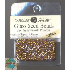 02040 Бісер 11/0 (2,2 мм) Glass Seed Beads Mill Hill, 4,54 г, Light Amber