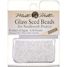 02058 Бісер 11/0 (2,2 мм) Mill Hill Crayon Seed Beads 4,5 г, Crayon White
