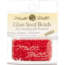 02062 Бісер 11/0 (2,2 мм) Mill Hill Crayon Seed Beads 4,5 г, Cr. Light Crimson