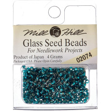 02074 Бісер 11/0 (2,2 мм) Mill Hill Glass Seed Beads 4,54 г, Brilliant Teal