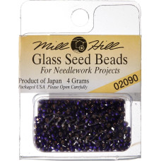02090 Бісер 11/0 (2,2 мм) Glass Seed Beads Mill Hill, 4,54 г, Brilliant Navy