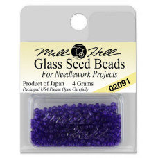 02091 Бісер 11/0 (2,2 мм) Mill Hill Glass Seed Beads 4,54 г, Purple Blue