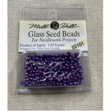 02101 Бісер 11/0 (2,2 мм) Glass Seed Beads Mill Hill, 4,54 г, Purple