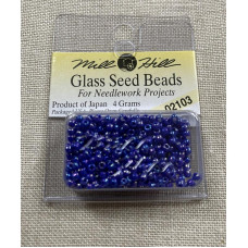 02103 Бісер 11/0 (2,2 мм) Glass Seed Beads Mill Hill, 4,54 г, Periwinkle