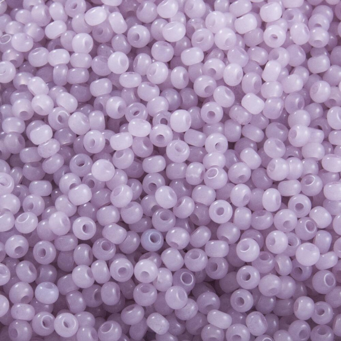 02295 10/0 чеський бісер Preciosa, 5 г, рожево-фіолетовий, непрозорий сольгель алебастровий