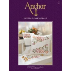 02731 Anchor Набір для вишивки гладдю - Подушка Кленове листя Maple Leaves 45x45 см, льон