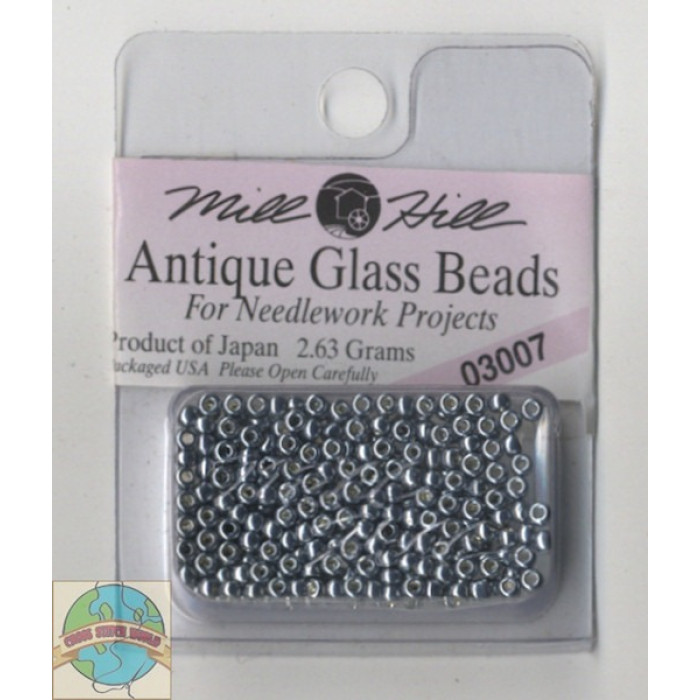 03007 Бісер 11/0 (2,2 мм) Mill Hill, 2,63 г, матовий скляний, Silver Moon