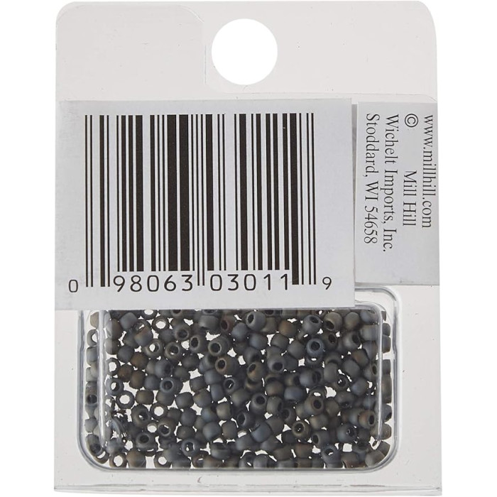 03011 Бісер 11/0 (2,2 мм) Mill Hill, 2,63 г, матовий скляний, Pebble Grey