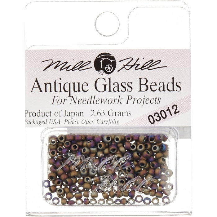 03012 Бісер 11/0 (2,2 мм) Mill Hill, 2,63 г, матовий скляний, Autumn Heather