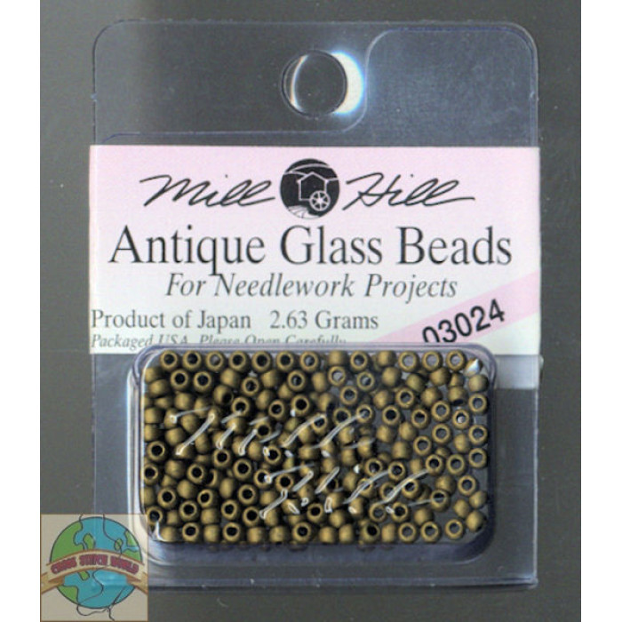 03024 Бісер 11/0 (2,2 мм) Mill Hill, 2,63 г, матовий скляний, Mocha