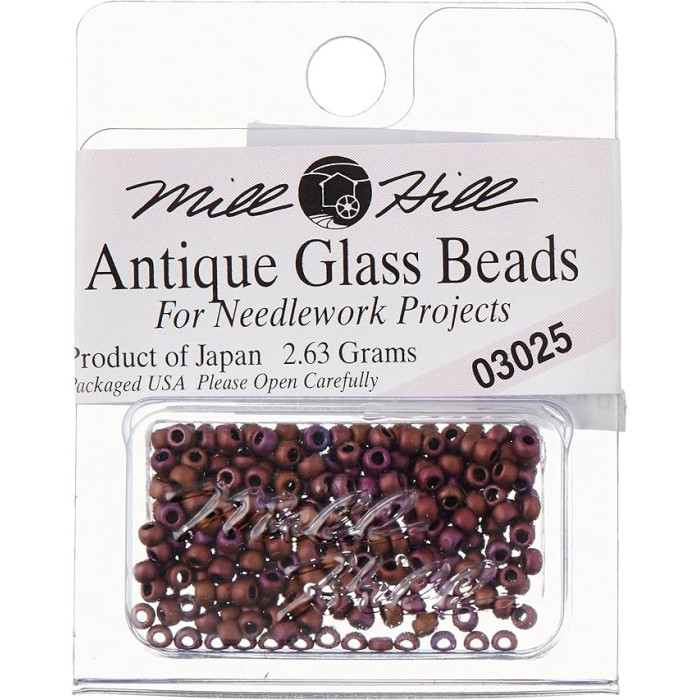03025 Бісер 11/0 (2,2 мм) Mill Hill, 2,63 г, матовий скляний, Wildberry